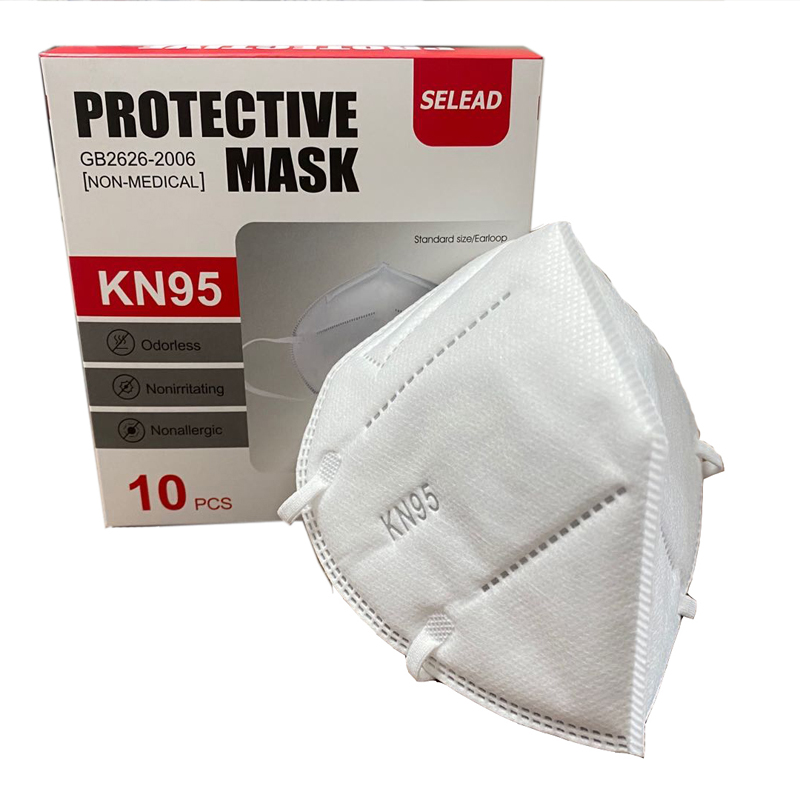 Cinco capas de protección desechable. Máscara de polvo kn95.